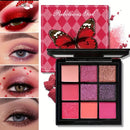 Paleta de sombras com 9 cores