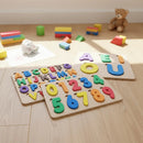 Kit 3 Tabuleiros Alfabeto Numerais e Vogais Brinquedo Educativo Infantil
