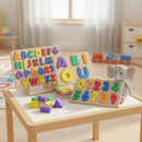 Kit 3 Tabuleiros Alfabeto Numerais e Vogais Brinquedo Educativo Infantil