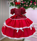Vestido Junino Mimadine Luxo Fernanda Vermelho