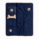 Coberdrom Pet Mark Dupla Face 03 pçs Cor:Azul- Ideal para Pets Pequenos e Médios