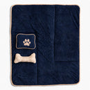 Coberdrom Pet Mark Dupla Face 03 pçs Cor:Azul- Ideal para Pets Pequenos e Médios