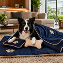 Coberdrom Pet Mark Dupla Face 03 pçs Cor:Azul- Ideal para Pets Pequenos e Médios